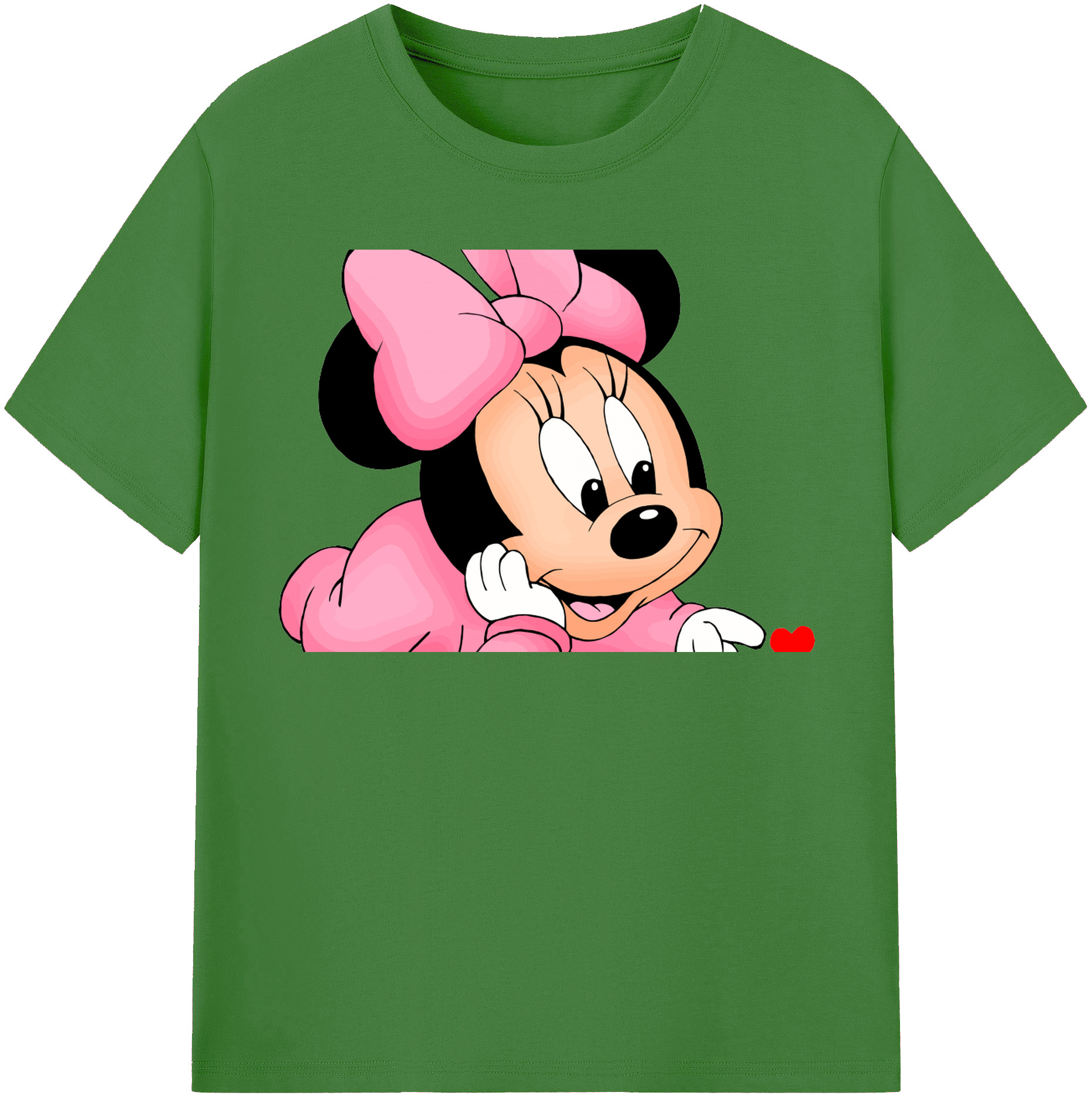 （画像用） ミッキーマウス Mickey Mouse レディースカジュアルプリントTシャツ（綿100％）